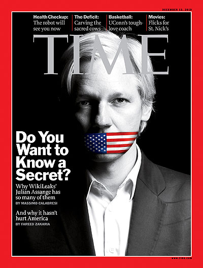 Copertina del Times dedicata a Julian Assange