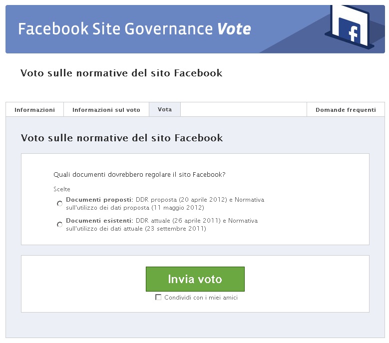 Facebook, un referendum nascosto per scegliere il modello di privacy